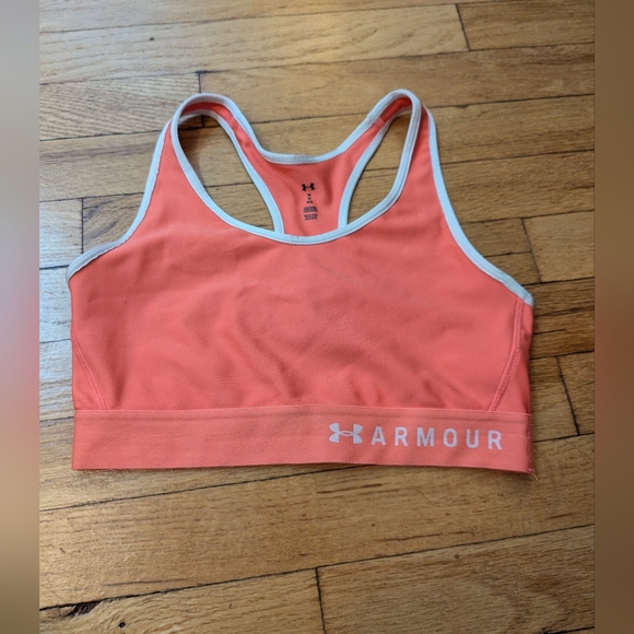 Under Armour Women's Mid Keyhole Sports Bra - Picture 3 of 5